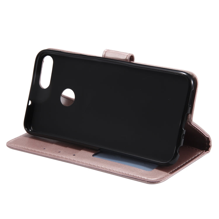 For Huawei P smart Totem Flower Embossed Horizontal Flip TPU + PU Leather Case with Holder & Card Slots & Wallet