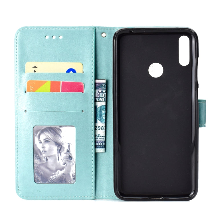 For Huawei Y7 (2019) Totem Flower Embossed Horizontal Flip TPU + PU Leather Case with Holder & Card Slots & Wallet