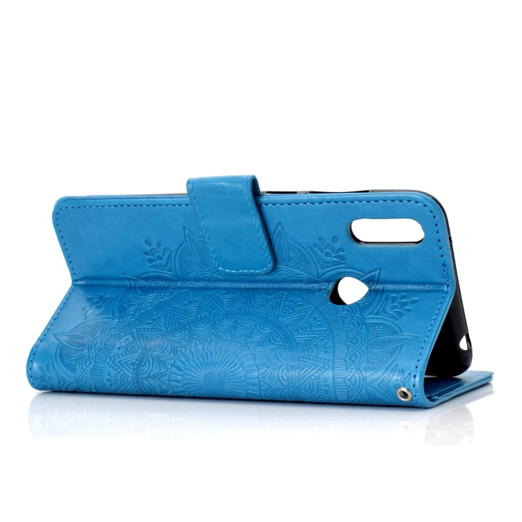 For Huawei Y7 (2019) Totem Flower Embossed Horizontal Flip TPU + PU Leather Case with Holder & Card Slots & Wallet