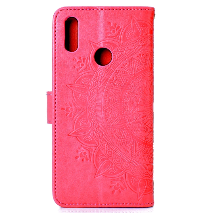 For Huawei Y7 (2019) Totem Flower Embossed Horizontal Flip TPU + PU Leather Case with Holder & Card Slots & Wallet
