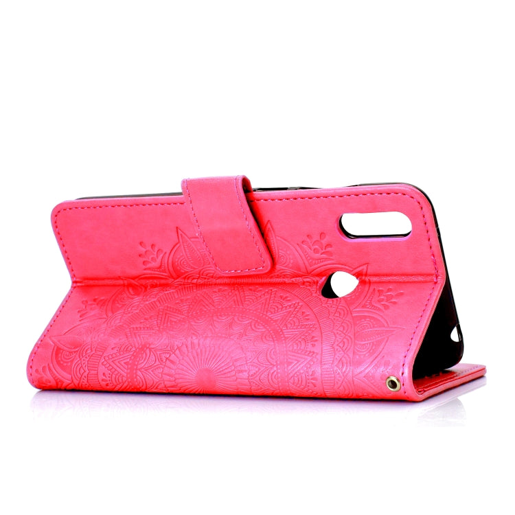 For Huawei Y7 (2019) Totem Flower Embossed Horizontal Flip TPU + PU Leather Case with Holder & Card Slots & Wallet