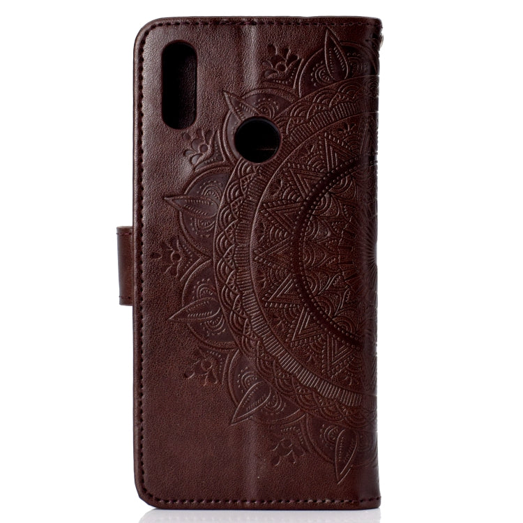 For Huawei Y7 (2019) Totem Flower Embossed Horizontal Flip TPU + PU Leather Case with Holder & Card Slots & Wallet