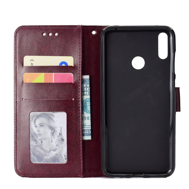 For Huawei Y7 (2019) Totem Flower Embossed Horizontal Flip TPU + PU Leather Case with Holder & Card Slots & Wallet