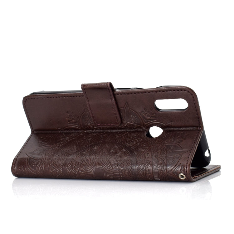 For Huawei Y7 (2019) Totem Flower Embossed Horizontal Flip TPU + PU Leather Case with Holder & Card Slots & Wallet