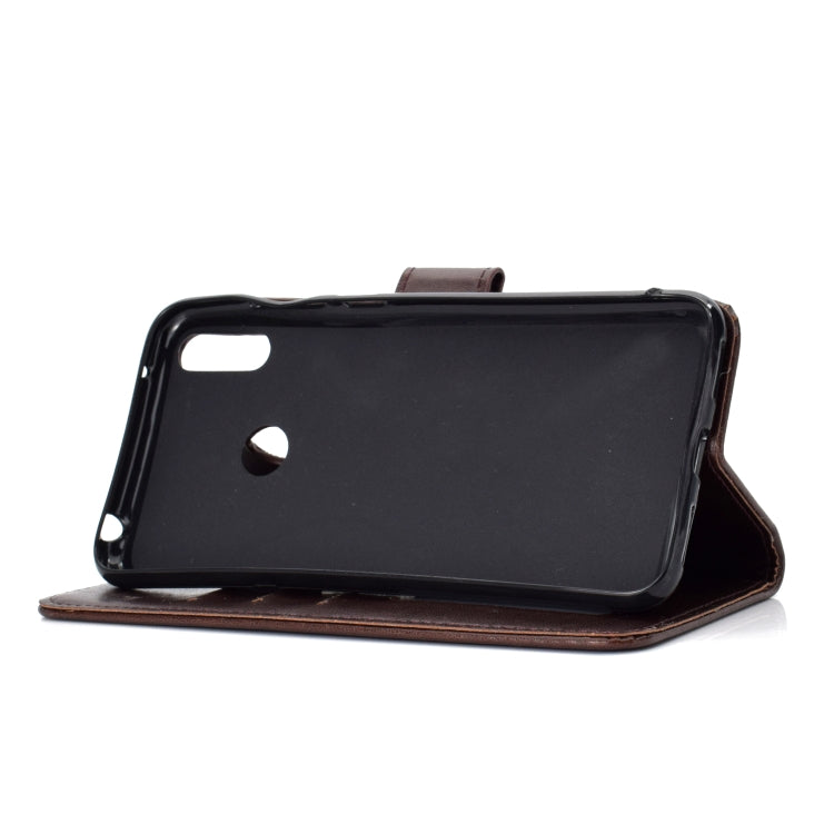 For Huawei Y7 (2019) Totem Flower Embossed Horizontal Flip TPU + PU Leather Case with Holder & Card Slots & Wallet