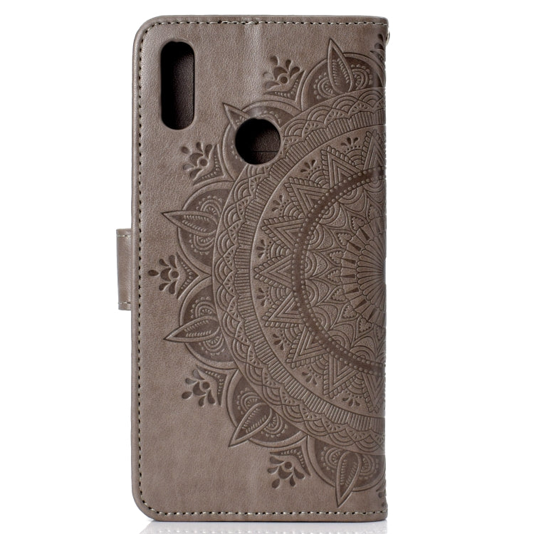 For Huawei Y7 (2019) Totem Flower Embossed Horizontal Flip TPU + PU Leather Case with Holder & Card Slots & Wallet