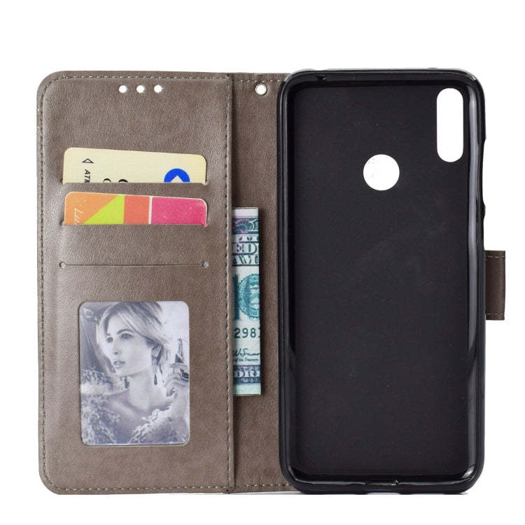 For Huawei Y7 (2019) Totem Flower Embossed Horizontal Flip TPU + PU Leather Case with Holder & Card Slots & Wallet