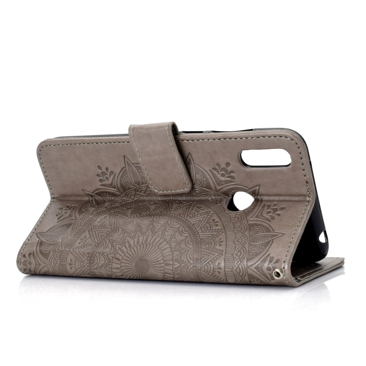 For Huawei Y7 (2019) Totem Flower Embossed Horizontal Flip TPU + PU Leather Case with Holder & Card Slots & Wallet