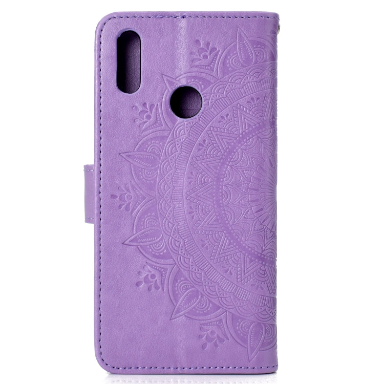 For Huawei Y7 (2019) Totem Flower Embossed Horizontal Flip TPU + PU Leather Case with Holder & Card Slots & Wallet