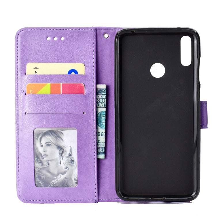 For Huawei Y7 (2019) Totem Flower Embossed Horizontal Flip TPU + PU Leather Case with Holder & Card Slots & Wallet