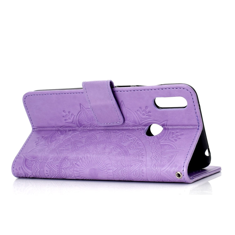 For Huawei Y7 (2019) Totem Flower Embossed Horizontal Flip TPU + PU Leather Case with Holder & Card Slots & Wallet