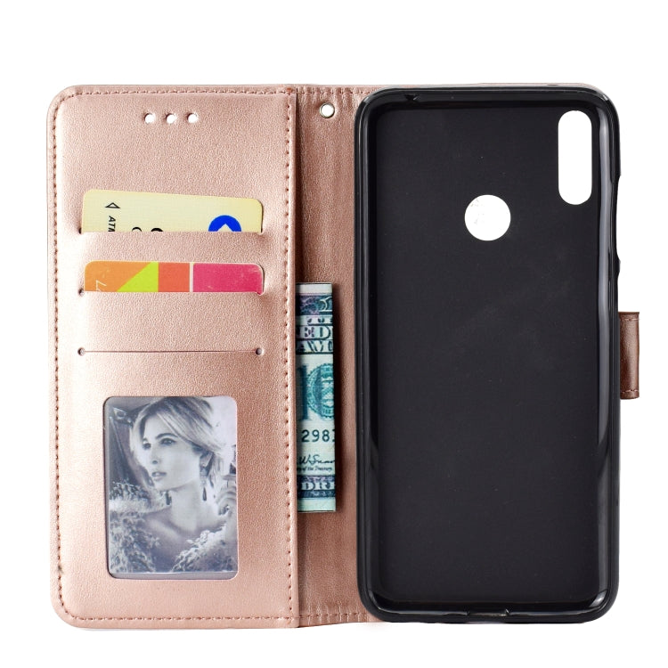 For Huawei Y7 (2019) Totem Flower Embossed Horizontal Flip TPU + PU Leather Case with Holder & Card Slots & Wallet