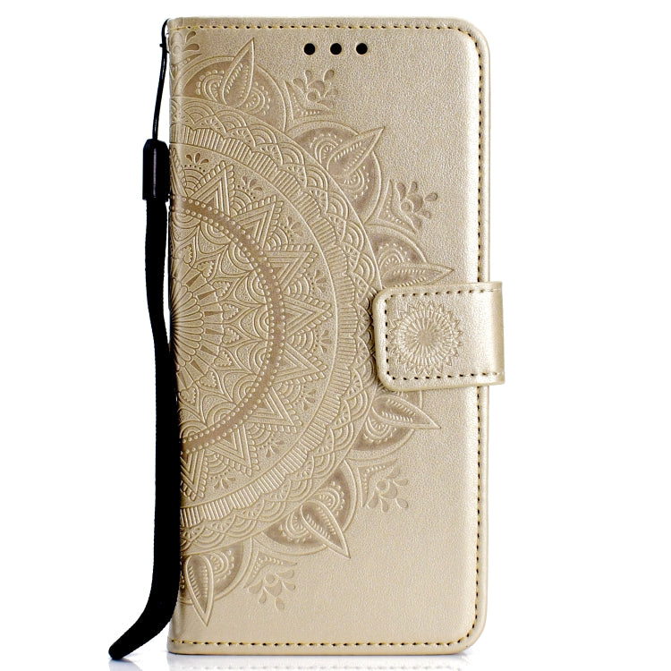 For Huawei Y7 (2019) Totem Flower Embossed Horizontal Flip TPU + PU Leather Case with Holder & Card Slots & Wallet