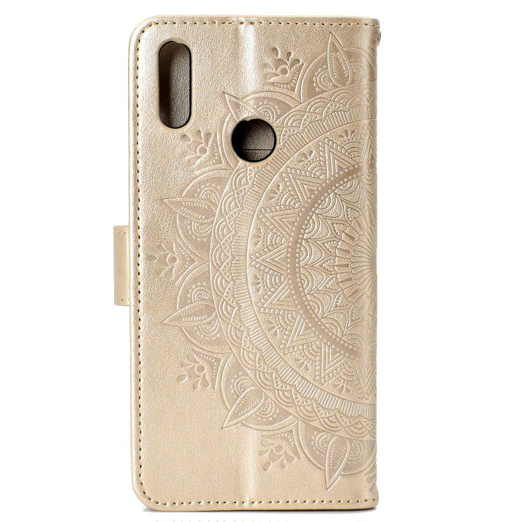 For Huawei Y7 (2019) Totem Flower Embossed Horizontal Flip TPU + PU Leather Case with Holder & Card Slots & Wallet