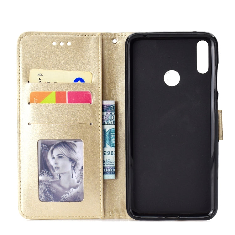 For Huawei Y7 (2019) Totem Flower Embossed Horizontal Flip TPU + PU Leather Case with Holder & Card Slots & Wallet