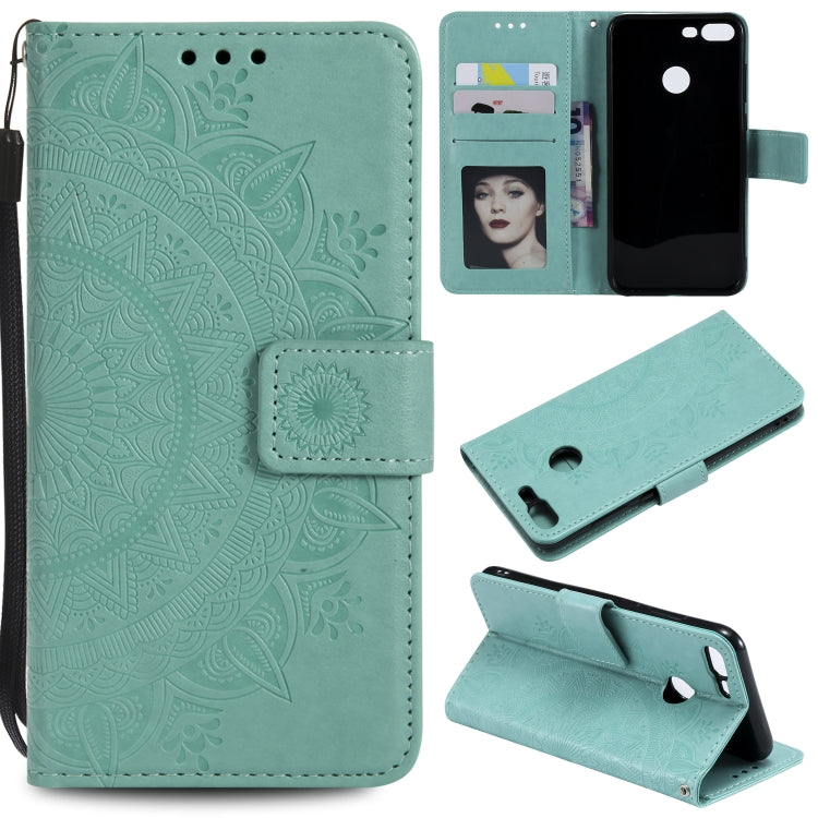 For Huawei Honor 9 Lite Totem Flower Embossed Horizontal Flip TPU + PU Leather Case with Holder & Card Slots & Wallet