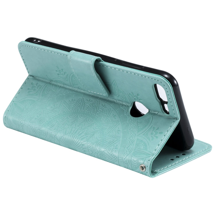 For Huawei Honor 9 Lite Totem Flower Embossed Horizontal Flip TPU + PU Leather Case with Holder & Card Slots & Wallet