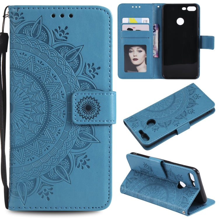 For Huawei Honor 9 Lite Totem Flower Embossed Horizontal Flip TPU + PU Leather Case with Holder & Card Slots & Wallet