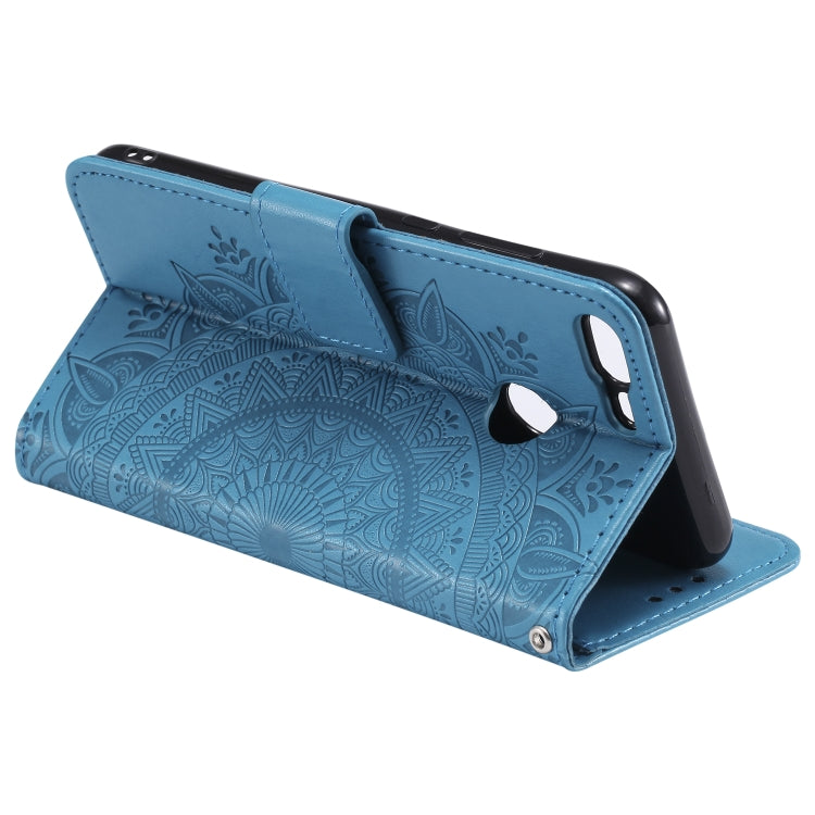 For Huawei Honor 9 Lite Totem Flower Embossed Horizontal Flip TPU + PU Leather Case with Holder & Card Slots & Wallet