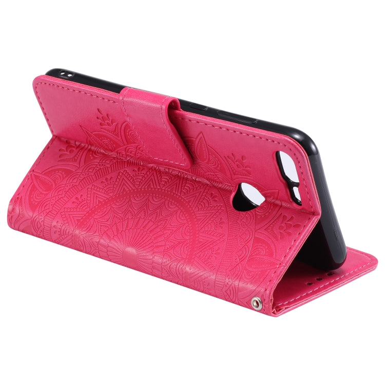 For Huawei Honor 9 Lite Totem Flower Embossed Horizontal Flip TPU + PU Leather Case with Holder & Card Slots & Wallet