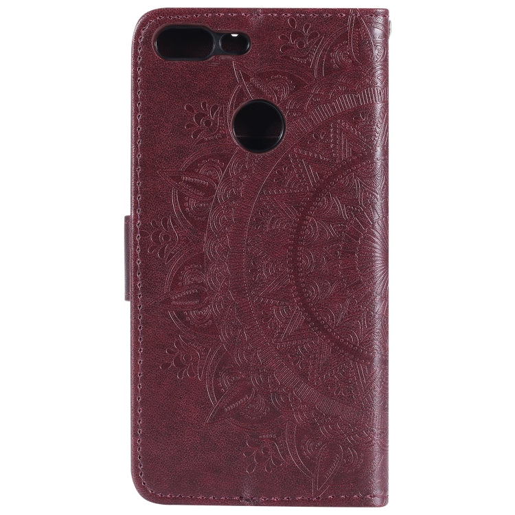 For Huawei Honor 9 Lite Totem Flower Embossed Horizontal Flip TPU + PU Leather Case with Holder & Card Slots & Wallet