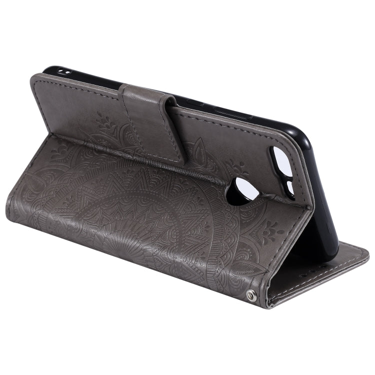 For Huawei Honor 9 Lite Totem Flower Embossed Horizontal Flip TPU + PU Leather Case with Holder & Card Slots & Wallet