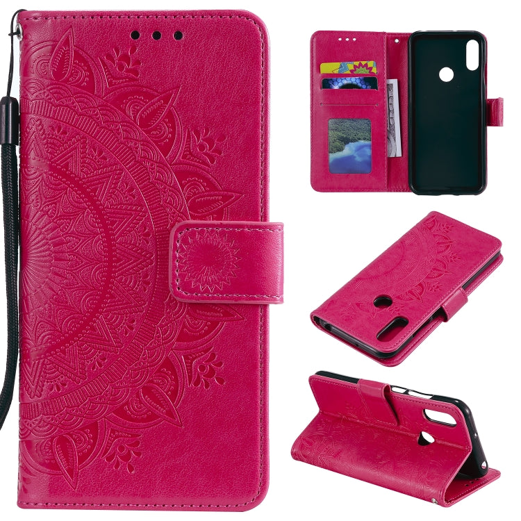 For Huawei Honor 20 Lite Totem Flower Embossed Horizontal Flip TPU + PU Leather Case with Holder & Card Slots & Wallet