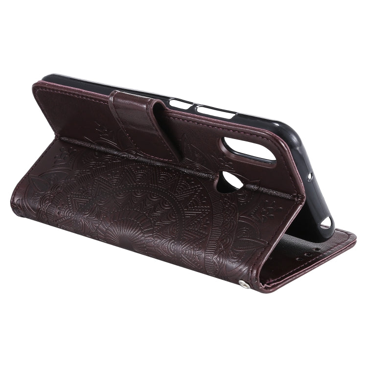 For Huawei Honor 20 Lite Totem Flower Embossed Horizontal Flip TPU + PU Leather Case with Holder & Card Slots & Wallet