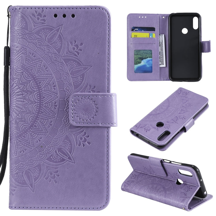 For Huawei Honor 20 Lite Totem Flower Embossed Horizontal Flip TPU + PU Leather Case with Holder & Card Slots & Wallet