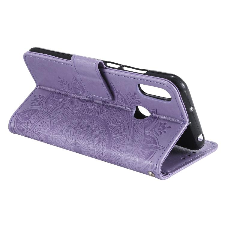 For Huawei Honor 20 Lite Totem Flower Embossed Horizontal Flip TPU + PU Leather Case with Holder & Card Slots & Wallet