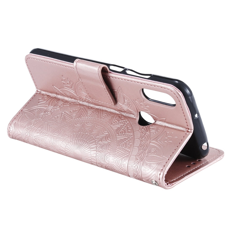 For Huawei Honor 20 Lite Totem Flower Embossed Horizontal Flip TPU + PU Leather Case with Holder & Card Slots & Wallet