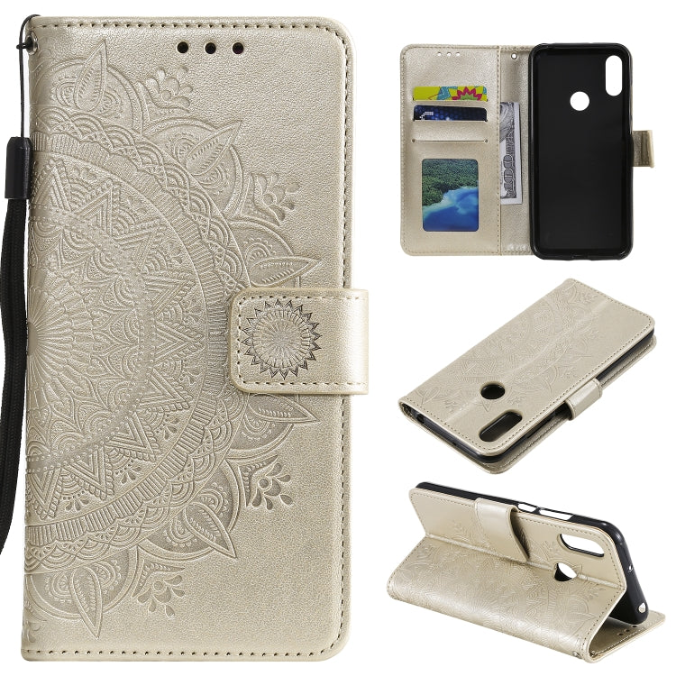 For Huawei Honor 20 Lite Totem Flower Embossed Horizontal Flip TPU + PU Leather Case with Holder & Card Slots & Wallet