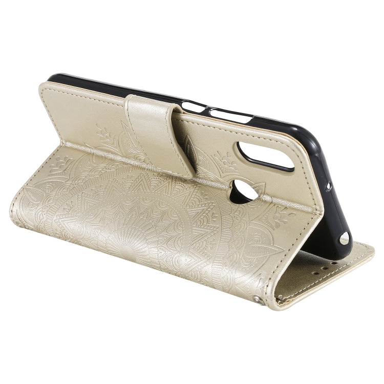 For Huawei Honor 20 Lite Totem Flower Embossed Horizontal Flip TPU + PU Leather Case with Holder & Card Slots & Wallet