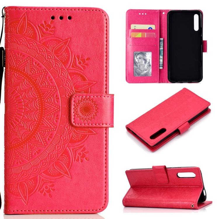 For Huawei Honor 9X Totem Flower Embossed Horizontal Flip TPU + PU Leather Case with Holder & Card Slots & Wallet