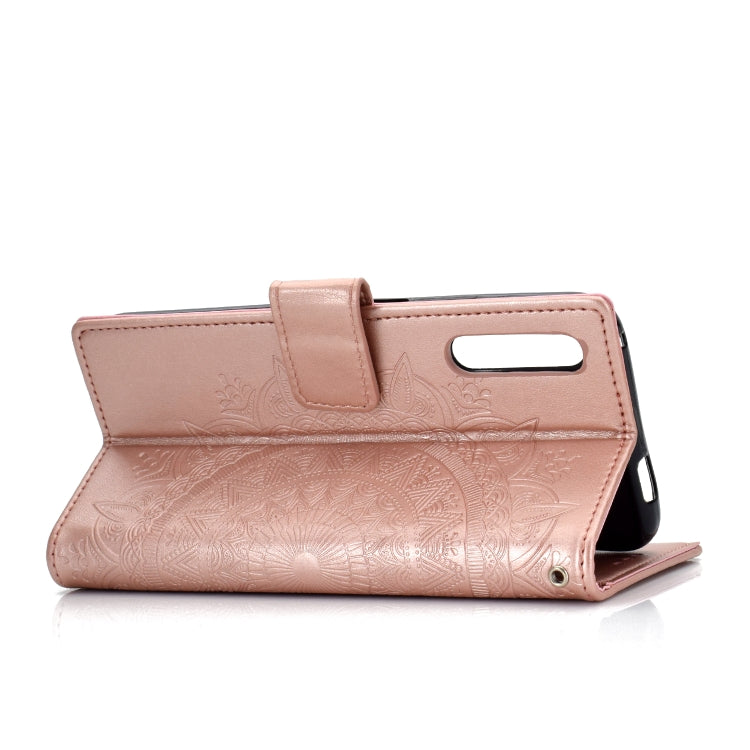 For Huawei Honor 9X Totem Flower Embossed Horizontal Flip TPU + PU Leather Case with Holder & Card Slots & Wallet