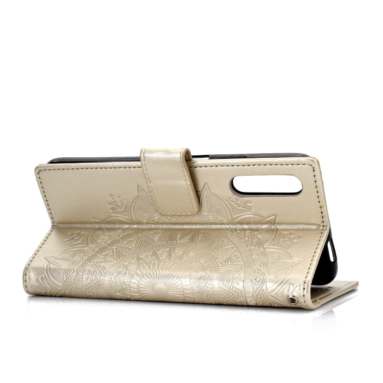 For Huawei Honor 9X Totem Flower Embossed Horizontal Flip TPU + PU Leather Case with Holder & Card Slots & Wallet