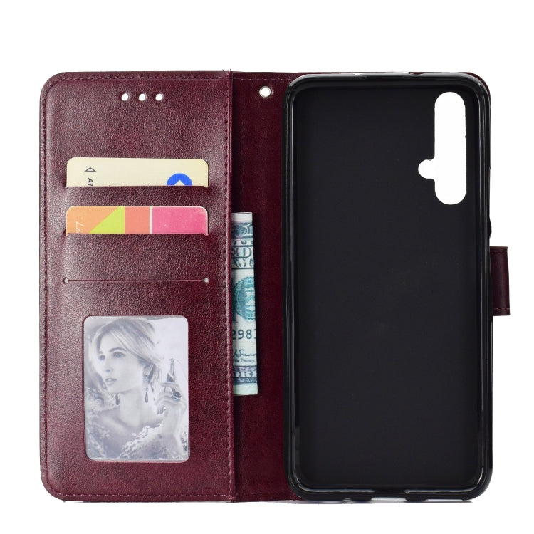 For Huawei Honor 20 Totem Flower Embossed Horizontal Flip TPU + PU Leather Case with Holder & Card Slots & Wallet