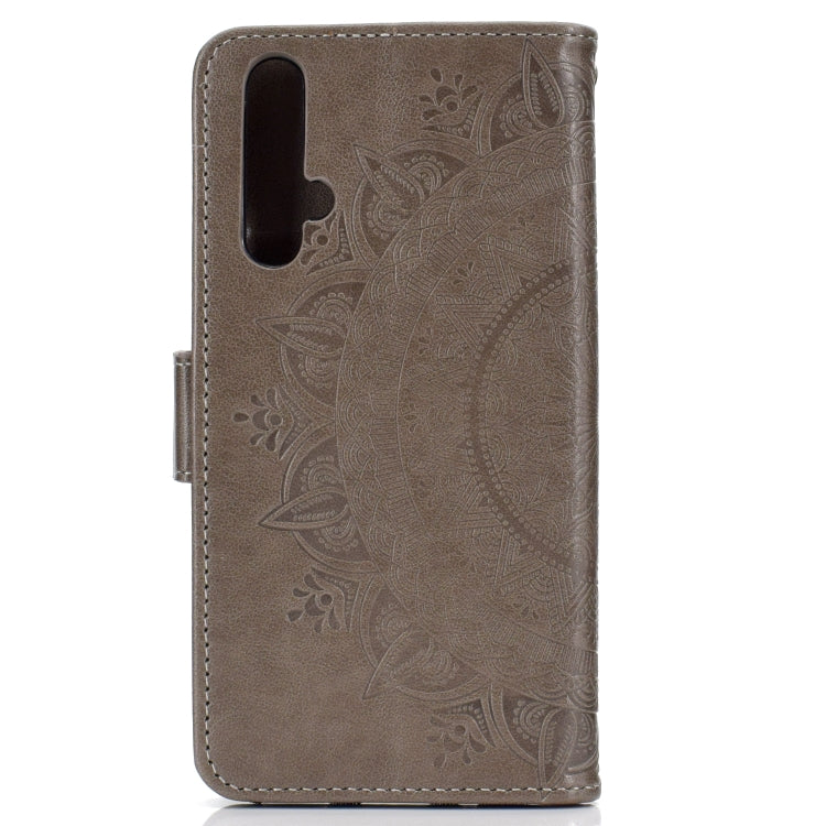 For Huawei Honor 20 Totem Flower Embossed Horizontal Flip TPU + PU Leather Case with Holder & Card Slots & Wallet