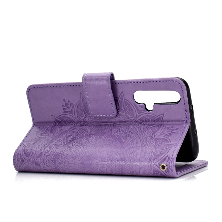 For Huawei Honor 20 Totem Flower Embossed Horizontal Flip TPU + PU Leather Case with Holder & Card Slots & Wallet