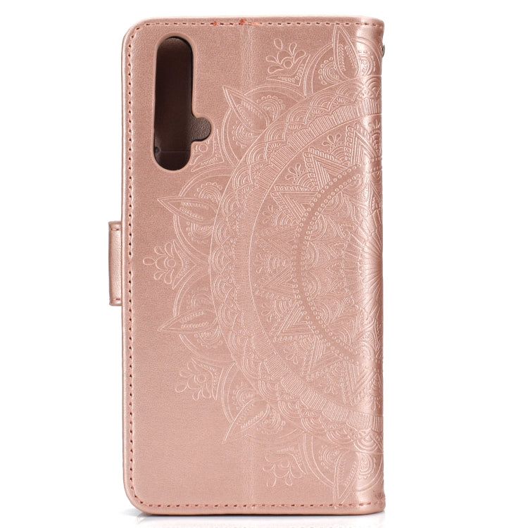For Huawei Honor 20 Totem Flower Embossed Horizontal Flip TPU + PU Leather Case with Holder & Card Slots & Wallet