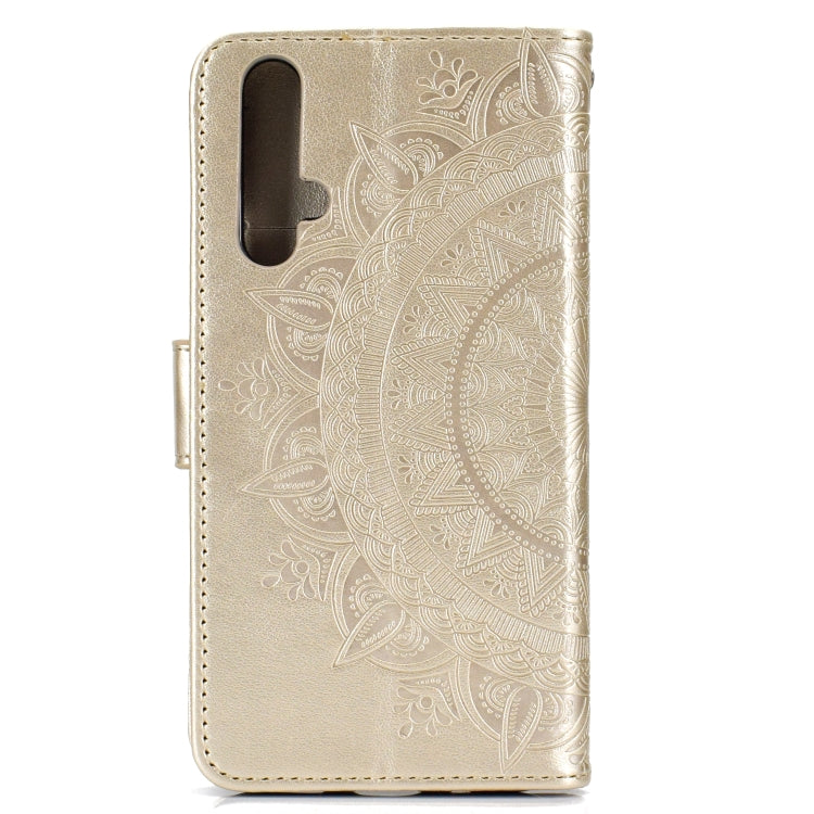 For Huawei Honor 20 Totem Flower Embossed Horizontal Flip TPU + PU Leather Case with Holder & Card Slots & Wallet
