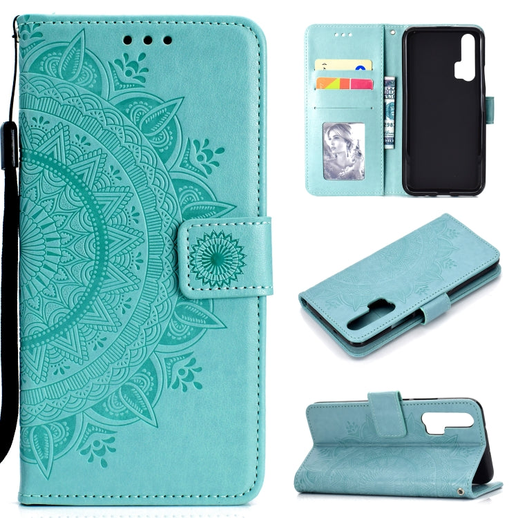 For Huawei Honor 20 Pro Totem Flower Embossed Horizontal Flip TPU + PU Leather Case with Holder & Card Slots & Wallet