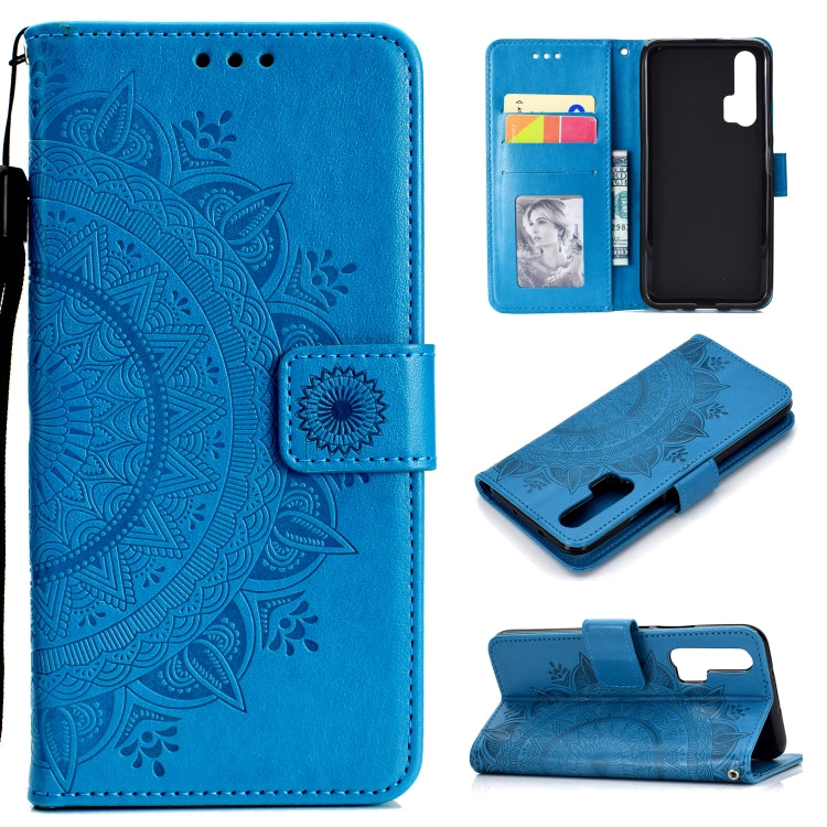 For Huawei Honor 20 Pro Totem Flower Embossed Horizontal Flip TPU + PU Leather Case with Holder & Card Slots & Wallet