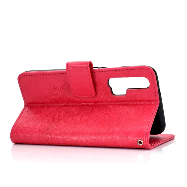 For Huawei Honor 20 Pro Totem Flower Embossed Horizontal Flip TPU + PU Leather Case with Holder & Card Slots & Wallet