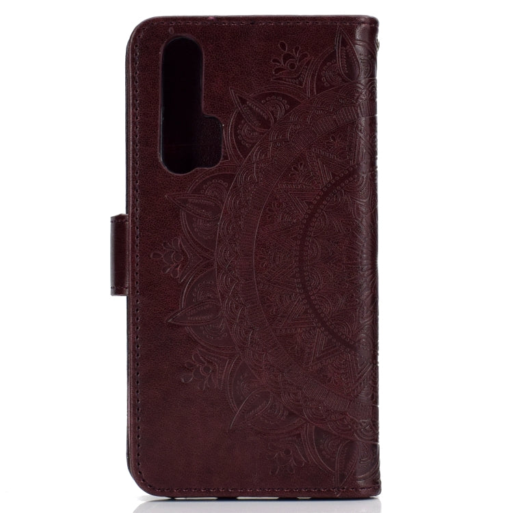 For Huawei Honor 20 Pro Totem Flower Embossed Horizontal Flip TPU + PU Leather Case with Holder & Card Slots & Wallet