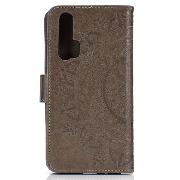 For Huawei Honor 20 Pro Totem Flower Embossed Horizontal Flip TPU + PU Leather Case with Holder & Card Slots & Wallet
