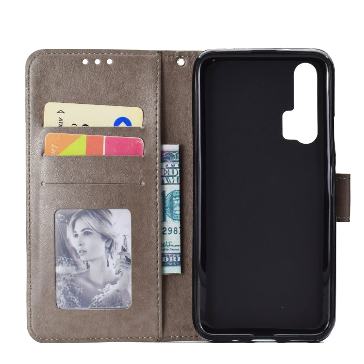 For Huawei Honor 20 Pro Totem Flower Embossed Horizontal Flip TPU + PU Leather Case with Holder & Card Slots & Wallet