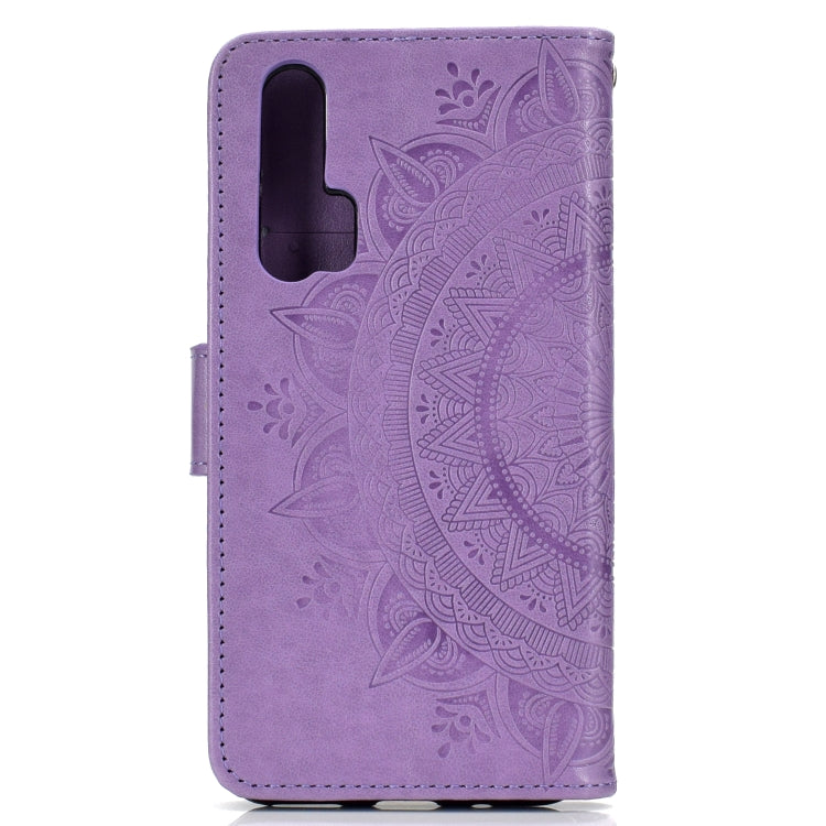 For Huawei Honor 20 Pro Totem Flower Embossed Horizontal Flip TPU + PU Leather Case with Holder & Card Slots & Wallet