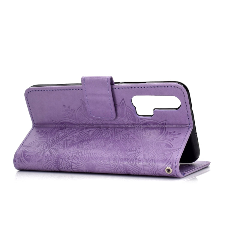 For Huawei Honor 20 Pro Totem Flower Embossed Horizontal Flip TPU + PU Leather Case with Holder & Card Slots & Wallet