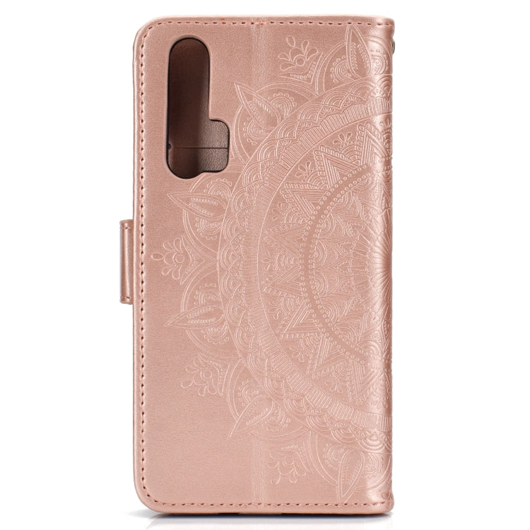For Huawei Honor 20 Pro Totem Flower Embossed Horizontal Flip TPU + PU Leather Case with Holder & Card Slots & Wallet